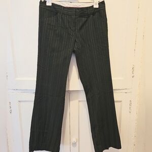 The Limited Black Drew Fit Pants with White Pinstripes - Like New, Size 2